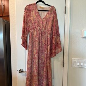 paisley maxi dress